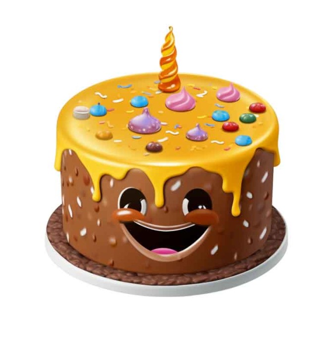 دانلود طرح کیک تولد زیبا و خندان