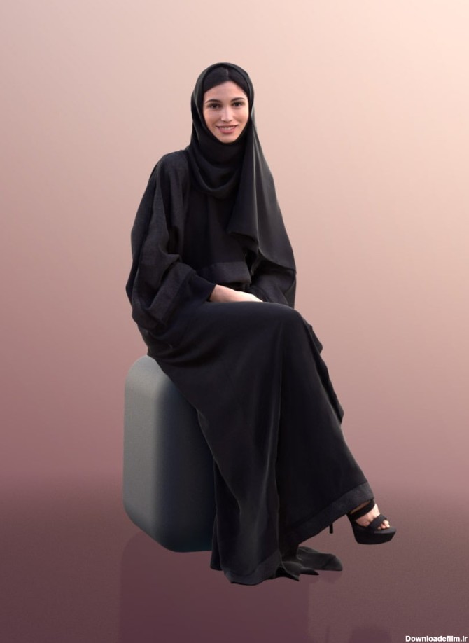 دانلود مدل تری دی مکس زن با حجاب چادر | Woman Wearing Hijab ...