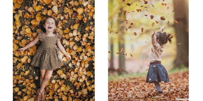 ۴۰ ایده فوق‌العاده برای ژست عکاسی پاییزی کودک | استودیو عکاسی کودک ...