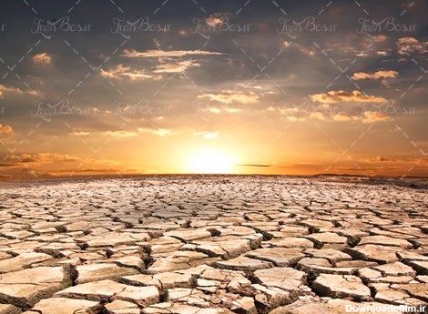 غروب خورشید کویر بیابان صحرا - ایران طرح