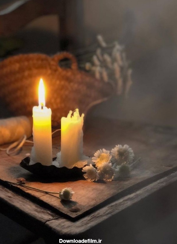 عکس گل و شمع زیبا