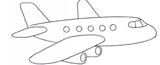 نقاشی کودکانه هواپیما - موشیما