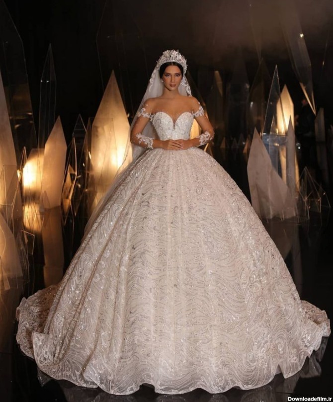 لباس عروس پفی جدید - لباس عروس پفی ایرانی - جدیدترین لباس عروس پفی