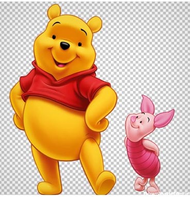 کاراکتر کارتونی pooh (خرس قهوه ای) با کیفیت بالا و فرمت png