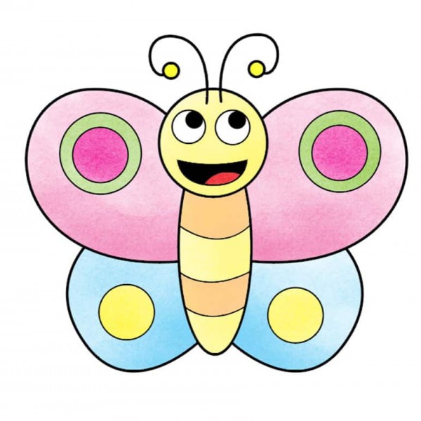 آموزش ویدئویی نقاشی پروانه کودکانه با چند روش مختلف