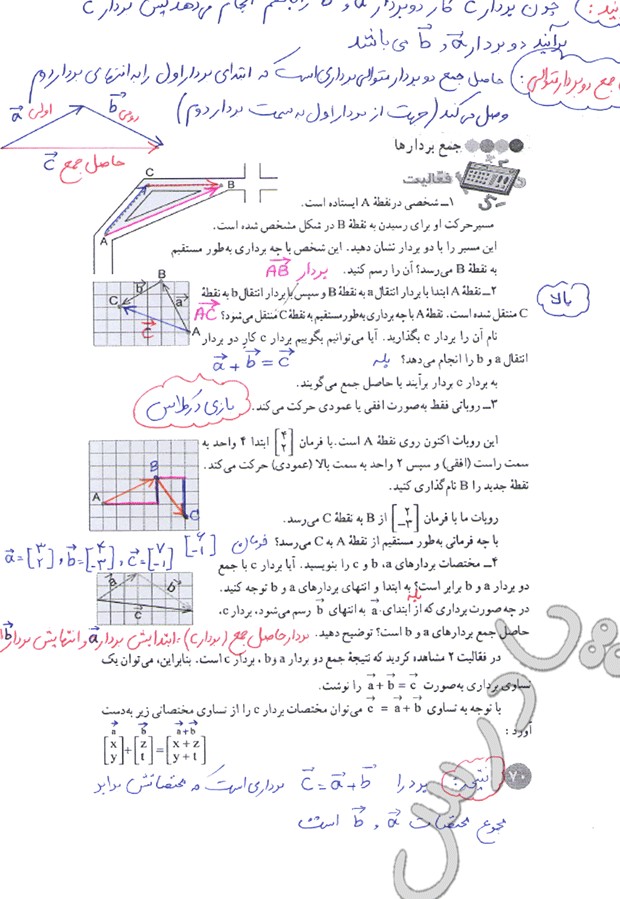 حل فعالیت صفحه 70 ریاضی هشتم