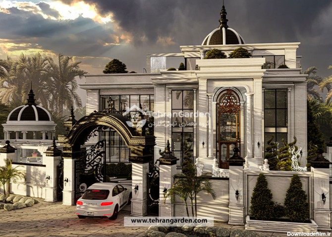 طراحی ویلا کلاسیک توسط گروه معماری تهران گاردن