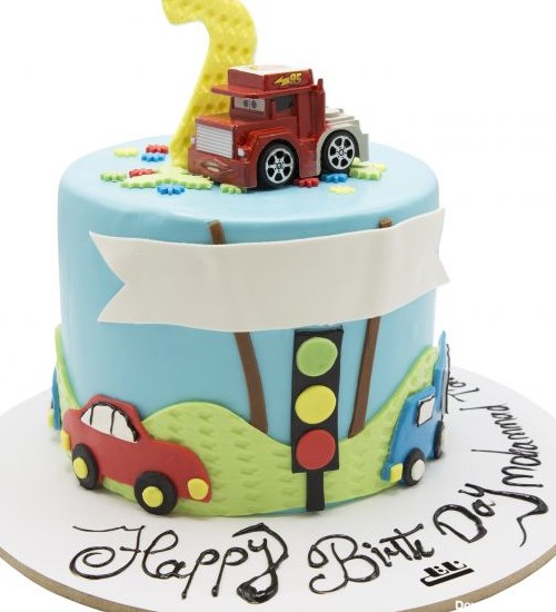 کیک تولد پسرانه ماشین 3 (BB233) | قنادی ناتلی