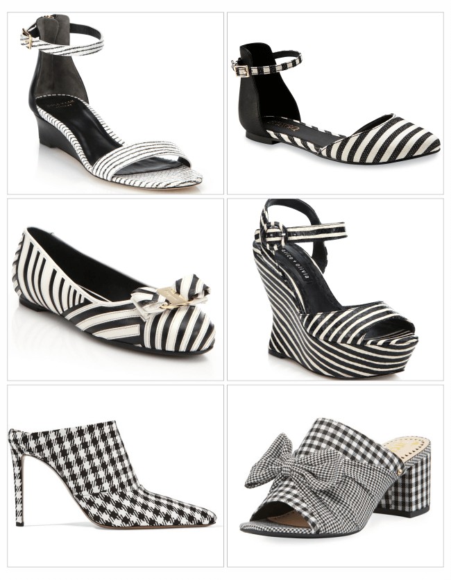 مدل انواع کفش های زنانه با پستایی (Uppers) سیاه و سفید (2 ...