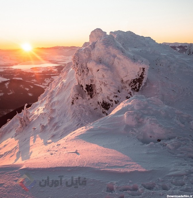 دانلود رایگان عکس کوهستان برفی با کیفیت بالا | طبیعت | فایل آوران