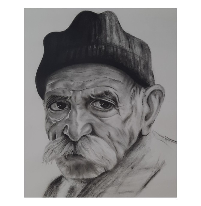 عکس نقاشی پیر مرد