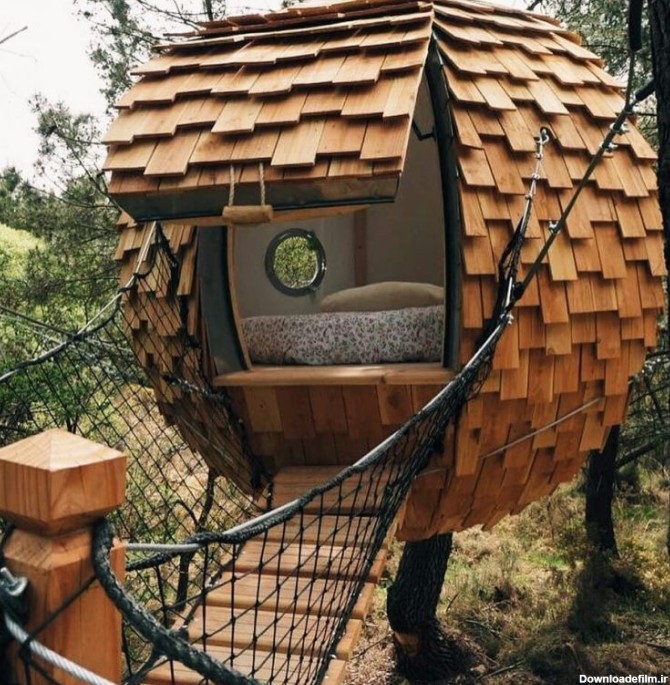 ایده‌های قابل اجرای کلبه و خانه ای چوبی کوچک و جنگلی + دانلود ...