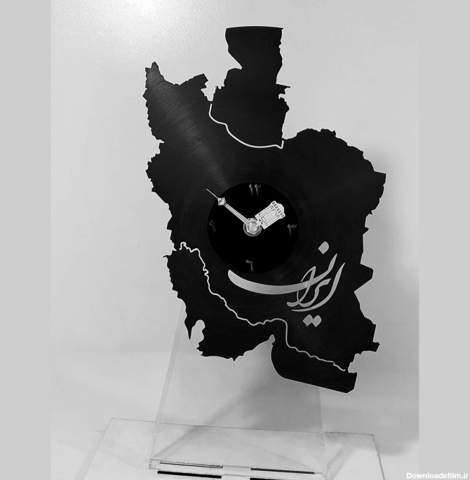 ساعت گرامافون طرح نقشه ایران - فروشگاه هنری اردیبهشت