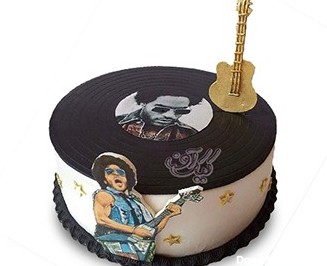 کیک تولد موسیقی - کیک گیتار لنی کراواتیز | کیک آف