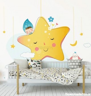 پوستر دیواری کودک ستاره های آویز مدل BKW223-1