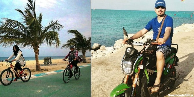 دوچرخه سواری و موتور سواری در ساحل کیش