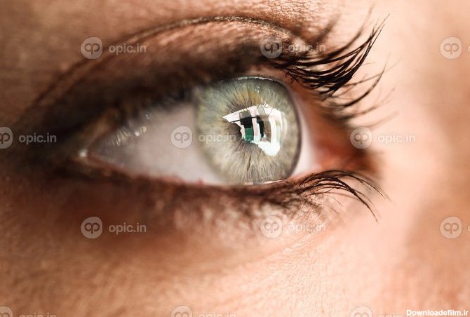 دانلود عکس از نزدیک چشم یک زن جوان زیبا | اوپیک