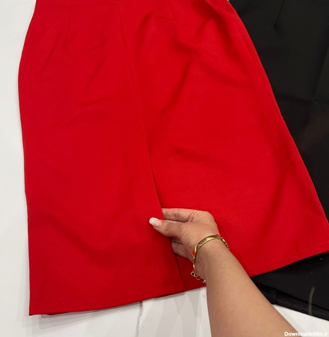 دامن خمره ای چاکدار - فروشگاه اینترنتی لباس زنانه مانژو