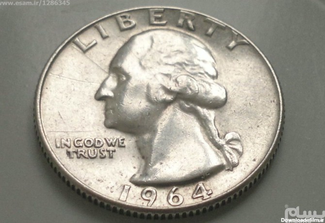 سکه کمیاب نقره کوارتر دلار امریکا 1964