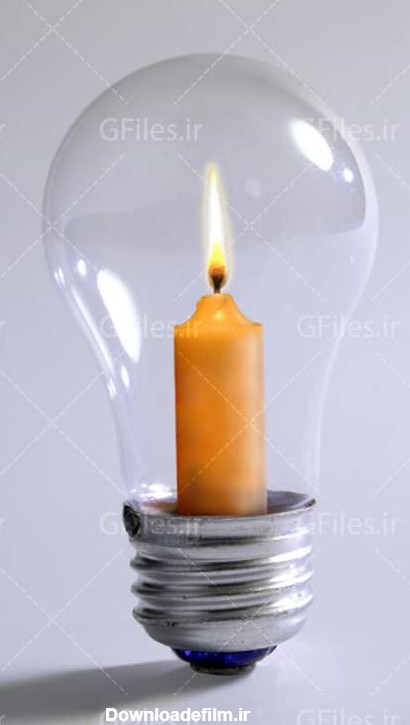 عکس خلاقانه لامپ و شمع