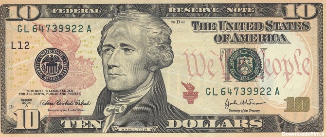 اسکناس ده دلاری ایالات متحده آمریکا - ویکی‌پدیا، دانشنامهٔ آزاد