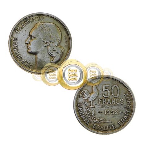 50 فرانک فرانسه با تصویر خروس – فروشگاه تخصصی سکه و اسکناس