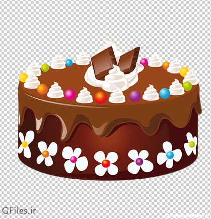 دانلود کیک جشن شکلاتی خامه ای کارتونی بصورت فایل دوربری شده ...