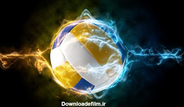 تصویر پس زمینه رندر توپ والیبال با امواج نورانی | فری پیک ایرانی ...