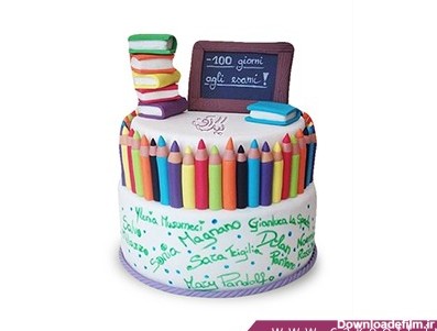 کیک مخصوص روز معلم - کیک روز معلم زنگ نقاشی | کیک آف