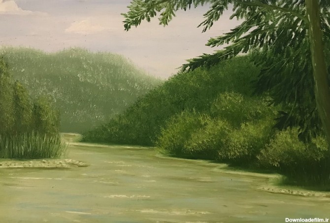 تابلو نقاشی رنگ روغن طبیعت درنیکا - آموزشگاه نقاشی آنلاین لیلیکی