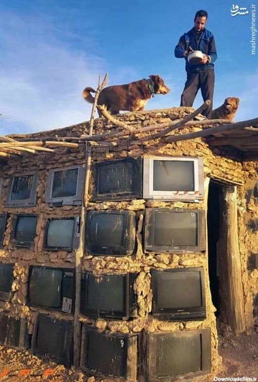 عکس | یک خانه روستایی عجیب در ایران | استفاده از تلویزیون به جای ...