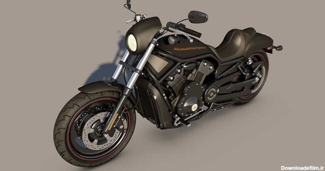 دانلود تصویر موتور سیکلت مشکی سه بعدی