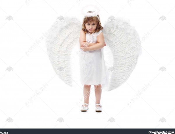 زیبا از فرشته های کوچک جدا شده بر روی پس زمینه سفید 1294663