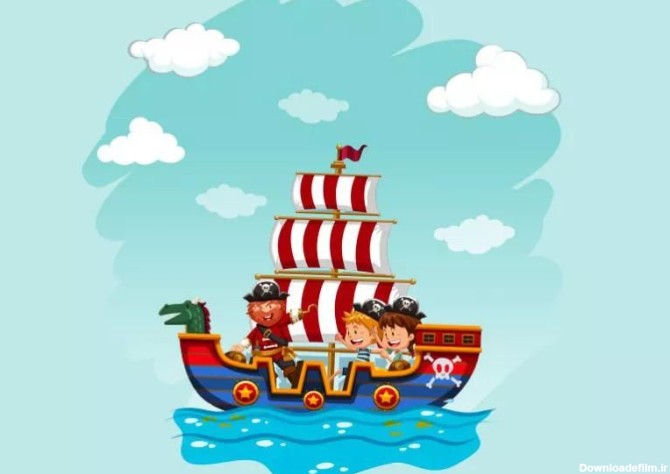 پوستر دیواری دزدان دریایی کارتونی