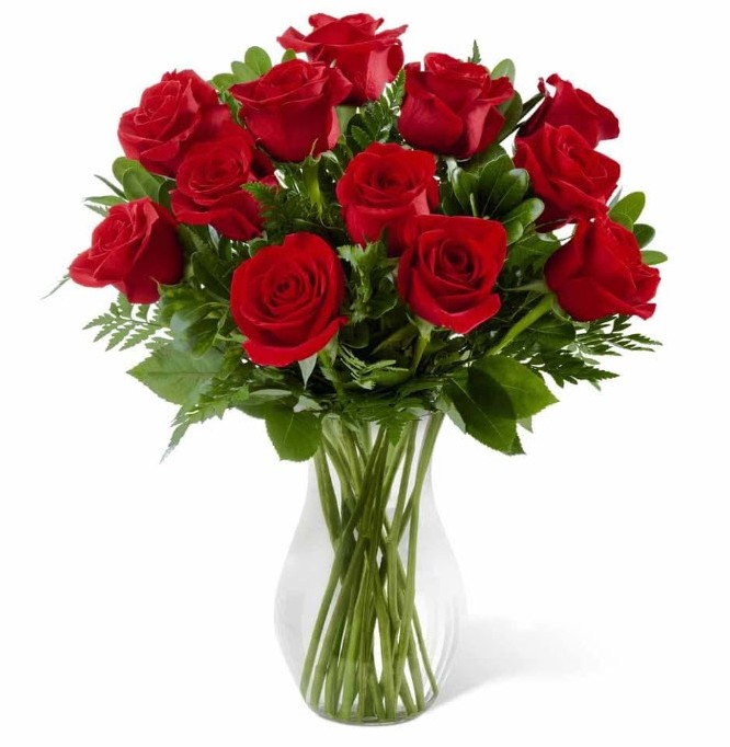 گلدان رز قرمز | سفارش آنلاین گل در مشهد باکس گل