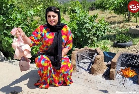 (ویدئو) غذاهای روستایی: پخت یک غذای متفاوت با دل و جگر روی ساج توسط بانوی کردستانی