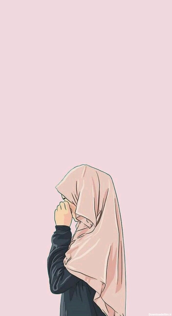 عکس انیمه ای دختر با حجاب