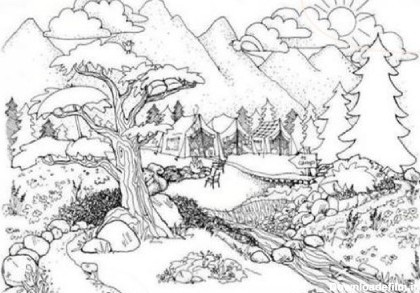 مدل طبیعت و منظره برای نقاشی سیاه قلم