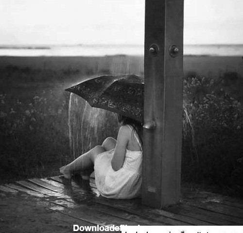 عکس دختر غمگین در باران ❤️ [ بهترین تصاویر ]