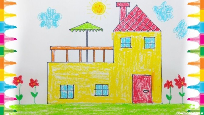 نقاشی خانه کودکانه و رنگ آمیزی با پاستل - Kids TV - تماشا