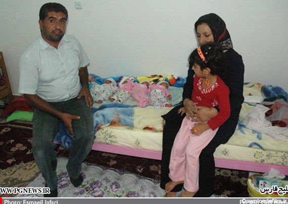 چشم امید پدر 4 قلوی بوشهری به همت مسئولان و خیرین (+عکس)