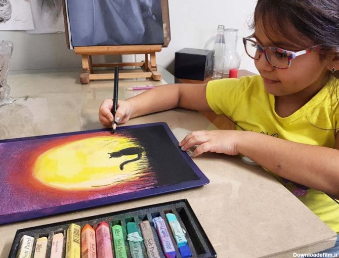 آموزش نقاشی با مداد رنگی