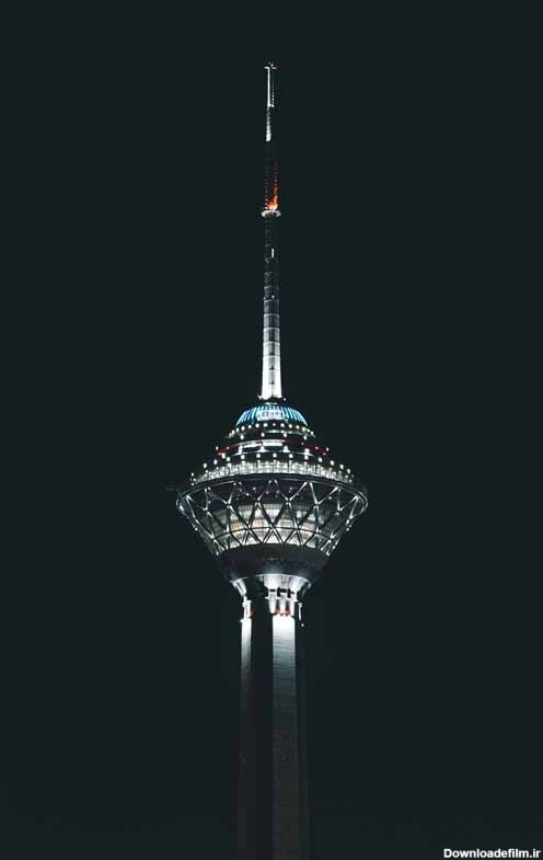عکس باکیفیت نمای برج میلاد در شب | تیک طرح مرجع گرافیک ایران