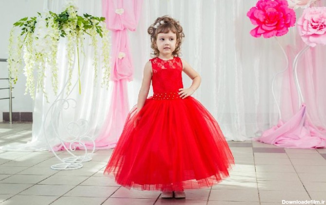 قیمت لباس عروس بچه گانه قرمز - آراد برندینگ
