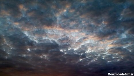 دانلود عکس ابرهای ابری در غروب آفتاب هوای طبیعت و