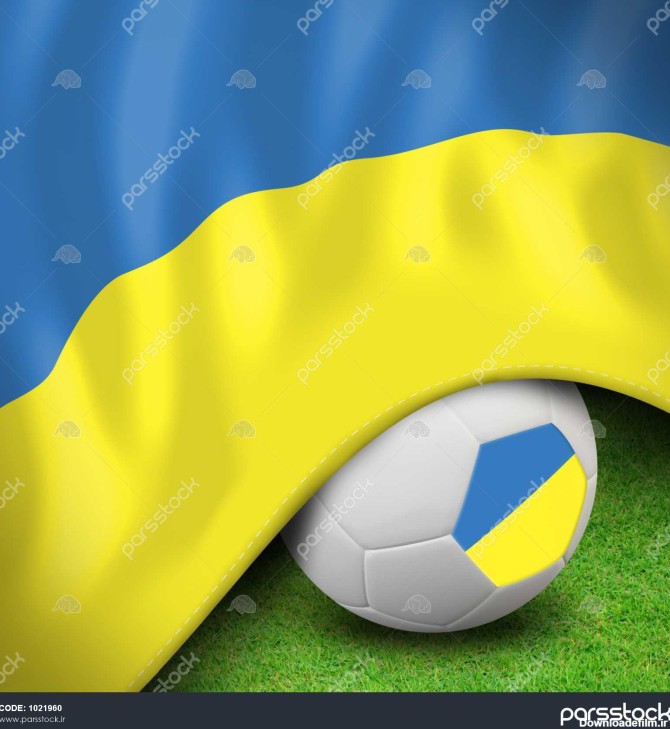 توپ فوتبال و پرچم یورو اوکراین برای یورو 2012 گروه d 1021960