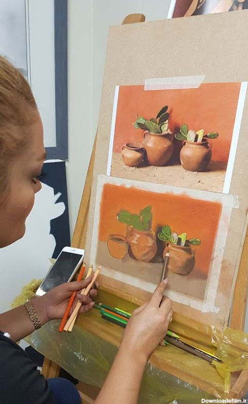 آموزش نقاشی با مداد رنگی بزرگسالان