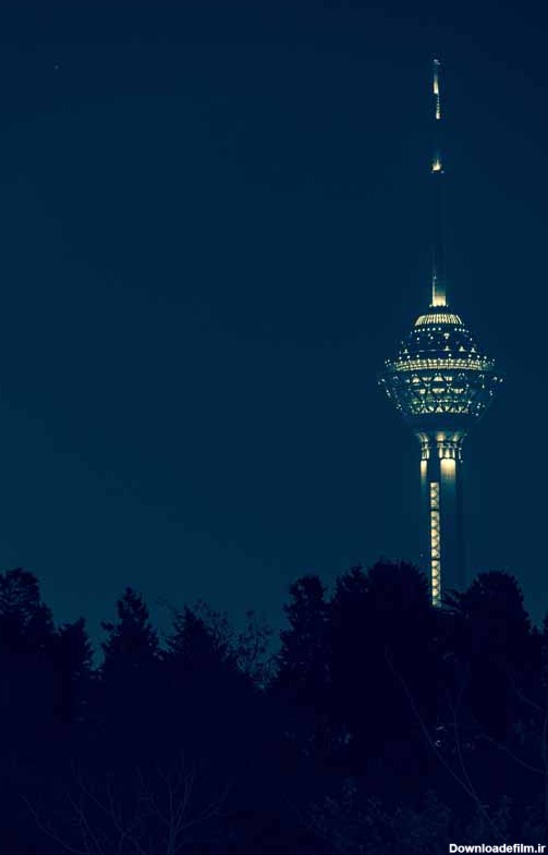 تصویر باکیفیت برج میلاد در شب | تیک طرح مرجع گرافیک ایران