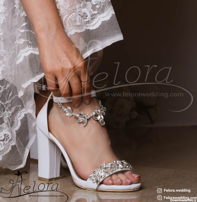 کفش مجلسی پاشنه بلند مدل گردنبند الماس | کد 0146