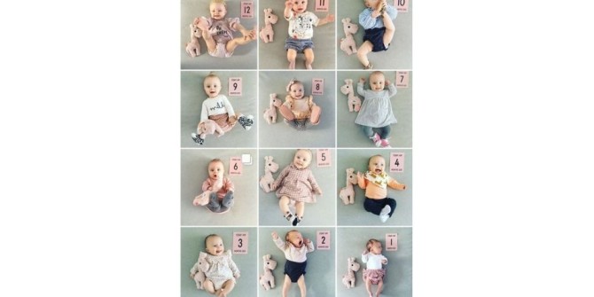 ۵۰ ایده عکس ماهگرد نوزاد دختر در منزل برای والدین خلاق | آتلیه ...